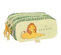 safta Unisex Kinder M710 812441710 Mufasa Federmäppchen mit DREI Fächern, ideal Schulalter, bequem und vielseitig, Qualität und Widerstandsfähigkeit, 21,5 x 8 x 10 cm, Grün/Beige