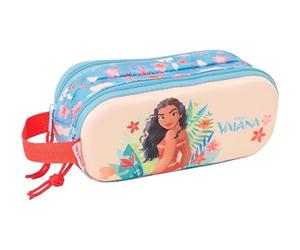 safta VAIANA Doppeltes Federmäppchen für Kinder, ideal für Kinder im Schulalter, bequem und vielseitig, Qualität und Widerstandsfähigkeit, 21 x 6 x 8 cm