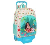 safta Vaiana Großer Schulrucksack mit Trolley, Kinderrucksack, anpassbar an Kinderwagen, ideal für Kinder im Schulalter, bequem und vielseitig, Qualität und Widerstandsfähigkeit, 33 x 15 x 42 cm,