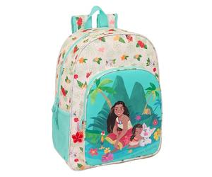 safta Vaiana Schulrucksack für Kinder, Kinderrucksack, anpassbar an den Wagen, ideal für Kinder im Schulalter, bequem und vielseitig, Qualität und Widerstandsfähigkeit, 33 x 14 x 42 cm, Beige/Blau,