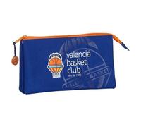safta Valencia, Blau/orange, 320x150x420 mm, Federmäppchen mit 3 Fächern