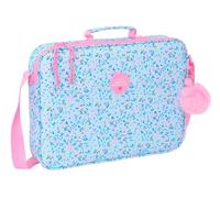 Safta VMB PARAÍSO - Schultasche, Aktentasche, Umhängetasche, bequem und vielseitig, Qualität und Widerstandsfähigkeit, 38 x 6 x 28 cm, Hellblau/Hellrosa, M, Casual