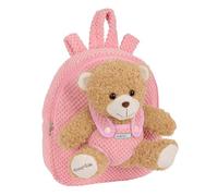 safta - Vorschulrucksack mit Bär, Kindergartenrucksack, einfache Reinigung, ideal für Kinder, bequem und vielseitig, Qualität und Widerstandsfähigkeit, 23 x 7,5 x 27 cm, Rosa, Rosa, Estándar, Casual