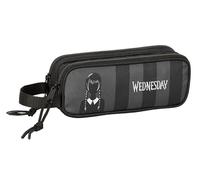 Zweifaches Mehrzweck-Etui Wednesday Schwarz 21 x 8 x 6 cm