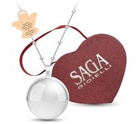 SAGA GIOIELLI® Halskette Engelsrufer Schwangerschaft Klangkugel Gebet Engel Schutzengel, Edelstahl