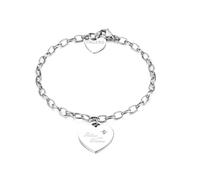 S'Agapõ Damen-Armband aus Stahl und Kristallen mit Herz-Symbol | Kollektion Be My Always - SBM14