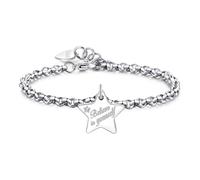 S'Agapõ Damen-Armband aus Stahl und Kristallen mit Stern-Symbol | Kollektion Be My Always - SBM34