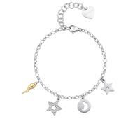 S'Agapõ Damenarmband aus Stahl | Kollektion Happy - SHAR24, 185mm, Edelstahl, Kristall