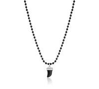 Herren-Halskette von s'agapo aus der Charisma-Kollektion, Schmuck aus 316 l PVC-Stahl mit schwarzer Emaille, Länge: 48 cm, Referenz ist shs04