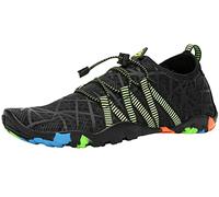 SAGUARO Badeschuhe Damen Herren Wasserschuhe Leicht Schwimmschuhe Schnell Trocknend Atmungsaktiv Strandschuhe Aquaschuhe rutschfeste Outdoor Barfußschuhe für Frauen Männer, Spider Schwarz, 37 EU