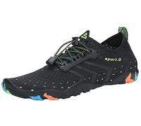 SAGUARO Badeschuhe Damen Herren Wasserschuhe Leicht Schwimmschuhe Schnell Trocknend Atmungsaktiv Strandschuhe Aquaschuhe rutschfeste Outdoor Barfußschuhe für Frauen Männer, Schwarz, 38 EU