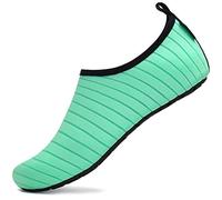 SAGUARO Badeschuhe Damen Wasserschuhe Herren Schwimmschuhe Leicht rutschfest Strandschuhe Sommer Schnell Trocknend Aquaschuhe, Grün 36/37EU
