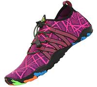 SAGUARO Badeschuhe Herren Wasserschuhe Damen Barfuss Schuhe Sport Schwimmschuhe Barfußschuhe Gegen Seeigel Aquaschuhe rutschfest Strandschuhe Leicht Neoprenschuhe Barfussschuhe Violett 1, Gr.35