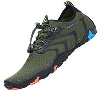 SAGUARO Badeschuhe Herren Wasserschuhe Damen Barfuss Schuhe Sport Schwimmschuhe Barfußschuhe Gegen Seeigel Aquaschuhe rutschfest Strandschuhe Leicht Neoprenschuhe Barfussschuhe Olivgrün, Gr.35