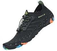 SAGUARO Badeschuhe Herren Wasserschuhe Damen Barfuss Schuhe Sport Schwimmschuhe Barfußschuhe Gegen Seeigel Aquaschuhe rutschfest Strandschuhe Leicht Neoprenschuhe Barfussschuhe Schwarz, Gr.35