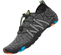 SAGUARO Badeschuhe Herren Wasserschuhe Damen Barfuss Schuhe Sport Schwimmschuhe Barfußschuhe Gegen Seeigel Aquaschuhe rutschfest Strandschuhe Leicht Neoprenschuhe Barfussschuhe Grau 1, Gr.40