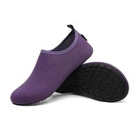SAGUARO Badeschuhe Herren Wasserschuhe Damen Schwimmschuhe Aquaschuhe Schnell Trocknend Strandschuhe Surfschuhe Leicht Neoprenschuhe Wassersportschuhe Tauchschuhe Violett Gr. 40/41 EU