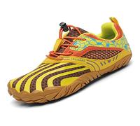 SAGUARO Badeschuhe Jungen Mädchen Aquaschuhe Breathable Traillaufschuhe Schnell Trocknend Strandschuhe Sport Gelb Gr.31