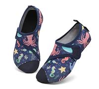SAGUARO Badeschuhe Jungen Wasserschuhe Kinder Schnelltrocknend Schwimmschuhe Licht Weich rutschfest Schwimmbad Strandschuhe Blau Gr.28/29 EU