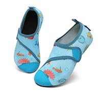 SAGUARO Badeschuhe Kinder Schnelltrocknend Aquaschuhe Mädchen Wasserschuhe Jungen Schwimmschuhe rutschfest Schwimmbad Strand Blau Gr.34/35 EU