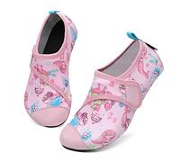 SAGUARO Badeschuhe Mädchen Aquaschuhe Kinder Schnelltrocknend Wasserschuhe Licht Weich rutschfest Schwimmbad Strandschuhe Rosa Gr.34/35 EU