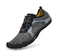 SAGUARO Barfuss Schuhe Damen Barfußschuhe Herren Zehenschuhe rutschfest Atmungsaktive Barefoot Shoes Indoor & Outdoor Barfussschuhe mit Breiter Zehenbox & Zero Drop Solhe, Upgrade Schwarz, 38 EU