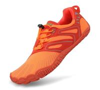 SAGUARO Barfuss Schuhe Damen Barfußschuhe Herren Zehenschuhe rutschfest Atmungsaktive Barefoot Shoes Indoor & Outdoor Barfussschuhe mit Breiter Zehenbox & Zero Drop Solhe, Dunkelorange, 40 EU