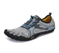 SAGUARO Barfußschuhe Herren Barfuss Schuhe Damen Barfussschuhe Outdoor Zehenschuhe Atmungsaktiv Traillaufschuhe mit Zero-Drop Solhe, Fast Ⅰ - Barfußschuhe Grau, Gr.43 EU