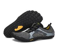 SAGUARO Barfußschuhe Herren Damen Barfussschuhe Ultraleicht Bequem Barefoot Shoes rutschfest Atmungsaktiv mit Breiter Zehenbox für Training Fitness, Holzkohle Schwarz, 45 EU