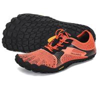 SAGUARO Barfußschuhe Herren Damen Traillaufschuhe Outdoor & Indoor Training Fitnessschuhe Wander Wald Strand Straße Laufschuhe Walkingschuhe Schnell Trocknend Badeschuhe, Feuerorange, 38 EU