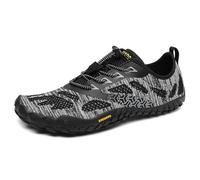 SAGUARO Barfußschuhe Herren Fitnessschuhe Damen Barfussschuhe Schnell Trocknend Traillaufschuhe rutschfest Unisex Aquaschuhe Atmungsaktiv Leicht Sommer Outdoor Wasserschuhe Hellschwarz 44 EU