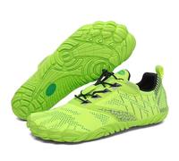 SAGUARO Barfußschuhe Herren Traillaufschuhe Damen Atmungsaktiv Fitnessschuhe Männer Outdoor Indoor Sportschuhe Wanderschuhe Leicht Schnell Trocknend Wassersportschuhe Frauen Strand Gelbgrün 48 EU
