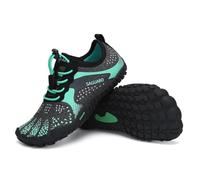 SAGUARO Barfussschuhe Kinder Aquaschuhe Jungen Trainingsschuhe Mädchen Laufschuhe Fitnessschuhe Schnell Trocknend Badeschuhe Grün A Gr.25