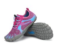 SAGUARO Barfußschuhe Kinder Badeschuhe Mädchen Trekkingschuhe Jungen Traillaufschuhe Atmungsaktiv Laufschuhe Schnell Trocknend Aquaschuhe Rot A Gr.31