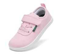 SAGUARO Barfussschuhe Kinder Barfußschuhe Hausschuhe Hallenschuhe Mädchen Barfuß Sneaker Turnschuhe Sportschuhe Atmungsaktiv Leicht Breite Kinderschuhe für Indoor & Outdoor Hellrosa,Gr.35
