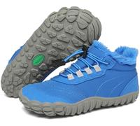 SAGUARO Barfußschuhe Kinder Winter Barfussschuhe Mädchen Jungen Barfuß Winterschuhe Warm Gefüttert Winterstiefel Leicht Rutschfest Winterboots, Will Ⅰ, Lapisblau, 31 EU