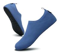 SAGUARO Hausschuhe Damen Herren Pantoffeln Leicht Atmungsaktiv Hüttenschuhe Rutschfest Geschlossene Sockenschuhe Home Flache Slippers, Lapisblau 42/43EU