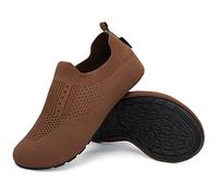 SAGUARO Hausschuhe Herren Damen Hüttenschuhe Leicht Rutschfest Pantoffeln Cozy Atmungsaktiv Sockenschuhe Home Flache Cozy Slippers, Signalbraun 38/39EU