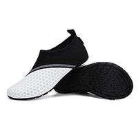 SAGUARO Hausschuhe Herren Damen Hüttenschuhe Leicht Rutschfest Pantoffeln Cozy Atmungsaktiv Sockenschuhe Home Flache Cozy Slippers, Verkehr Weiß 40/41EU