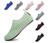 SAGUARO Hausschuhe Herren Damen Hüttenschuhe Leicht Rutschfest Pantoffeln Cozy Atmungsaktiv Sockenschuhe Home Flache Cozy Slippers, Perlgrün 46/47EU