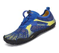 SAGUARO Kinder Aquaschuhe Jungen Traillaufschuhe Outdoor Mädchen Gymnastikschuhe Schnell Trocknend Strandschuhe Trekking Blau Gr.27