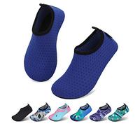 SAGUARO Kinder Badeschuhe Jungen Aquaschuhe Mädchen Schnell Trocknend Strandschuhe Atmungsaktiv Wasserschuhe Surf Yoga Neoprenschuhe,Gefleckblau,Gr.34/35 EU