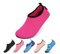 SAGUARO Kinder Badeschuhe Schnelltrocknende Wasserschuhe rutschfest Schwimmschuhe für Wassersport, 24/25 EU, 071 Rosen Rot