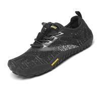 SAGUARO Kinder Barfußschuhe Jungen Aquaschuhe Mädchen Atmungsaktiv Traillaufschuhe June Outdoor Schnell Trocknend Badeschuhe Leicht, Schwarz 32 EU