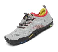 SAGUARO Kinder Barfußschuhe Jungen Aquaschuhe Mädchen Atmungsaktiv Traillaufschuhe June Outdoor Schnell Trocknend Badeschuhe Leicht, Grau 32 EU