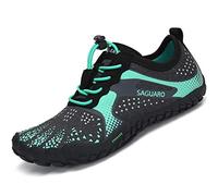 SAGUARO Schwimmschuhe Kinder Aquaschuhe Jungen Wasserschuhe rutschfest Strandschuhe Mädchen Badeschuhe Baby Fitness Grün Gr.34
