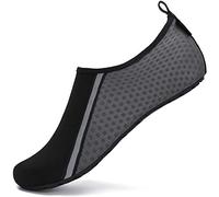 SAGUARO Unisex Strandschuhe Weiche Flexibel Wassersocken Ultraleicht Schwimmschuhe Herren Damen Wassersportschuhe Schnell Trocknend rutschfest Tauchschuhe, Grau 46/47
