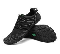 SAGUARO Vitality IV - Barfußschuhe Herren Barfussschuhe Damen Zehenschuhe Barfuß Fitnessschuhe Leicht Straßenlaufschuhe Minimalschuhe Barefoot Shoes Super Schwarz,Gr.46