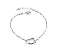 Sahab Wolke Armband mit bunten Zirkonen - Edelstahl (Gold/Silber - 18K vergoldet) - Silber