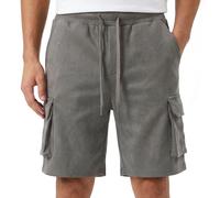 Sahunfri Herren Cargo Shorts Tactical, Utility 6-Pocket Premium Chino Halbhose für Outdoor & Urban Streetwear (DE/NL/SE/PL, Alphanumerisch, XXL, Regular, Regular, Grau)
